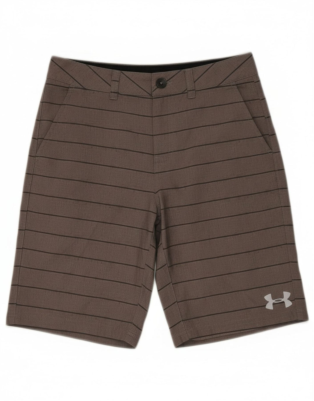Under Armour Chino-Shorts für Jungen, 9–10 Jahre, W25, grau gestreift, Polyester
