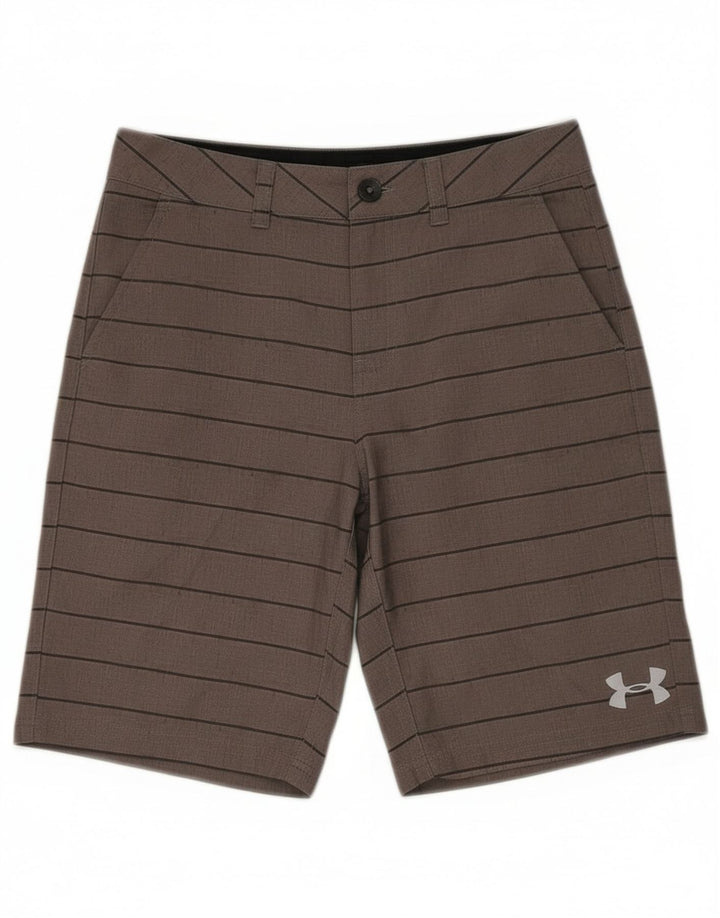 Under Armour Chino-Shorts für Jungen, 9–10 Jahre, W25, grau gestreift, Polyester