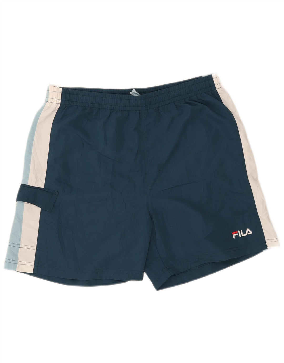 FILA Herren-Badeshorts, groß, marineblau, Farbblock-Polyester