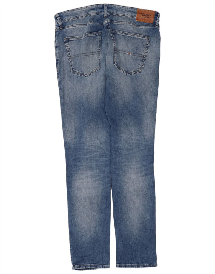 Tommy Hilfiger Herren Slim Jeans W36 L34 Blaue Baumwolle