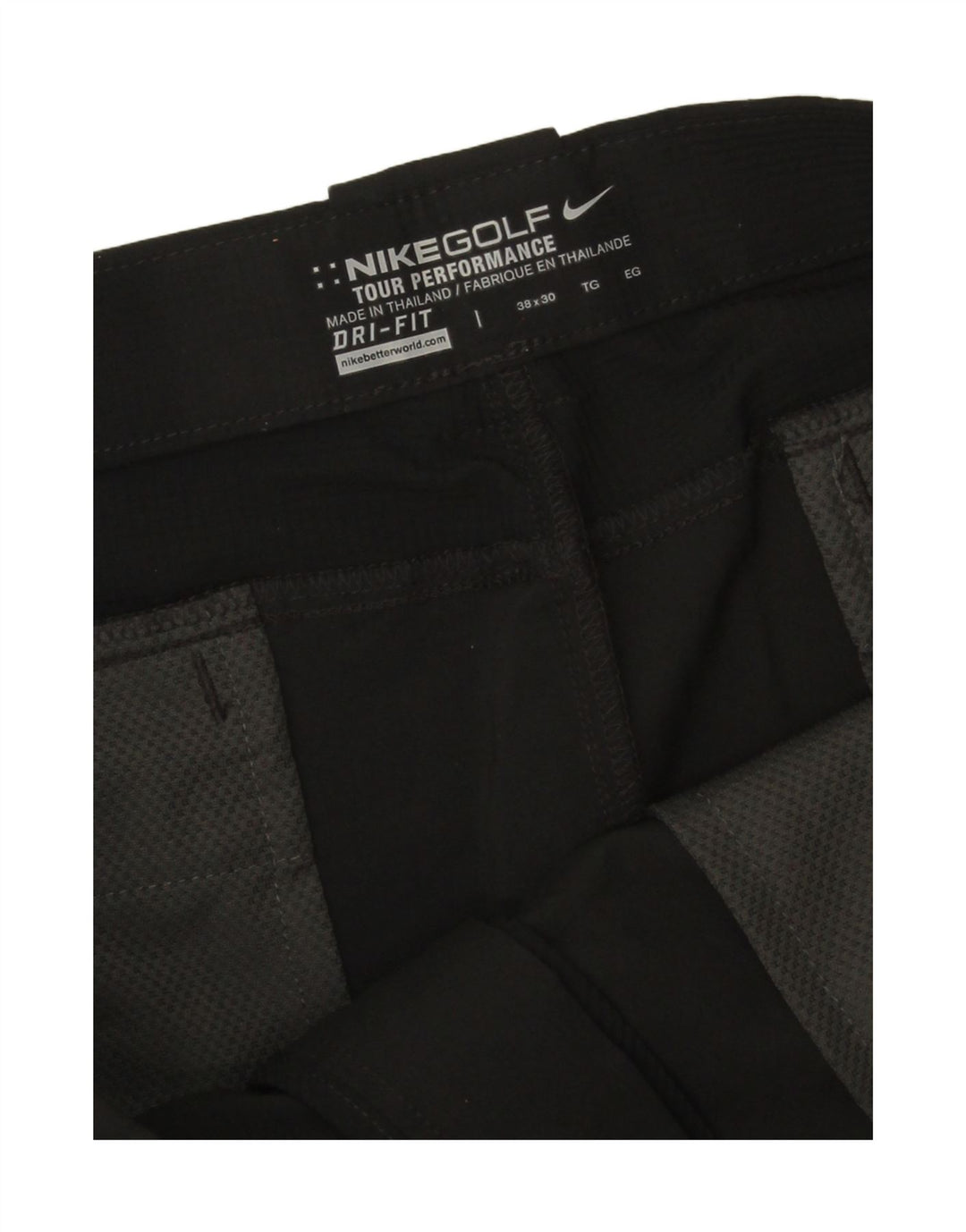 Nike Herren Dri Fit Straight Chino Hose W38 L30 Schwarz Polyester