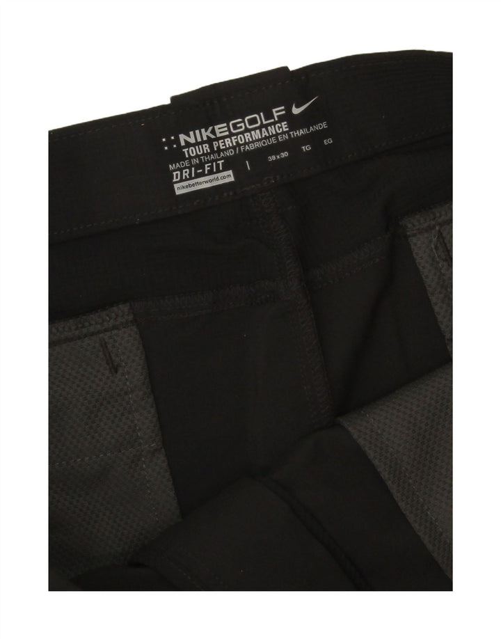 Nike Herren Dri Fit Straight Chino Hose W38 L30 Schwarz Polyester