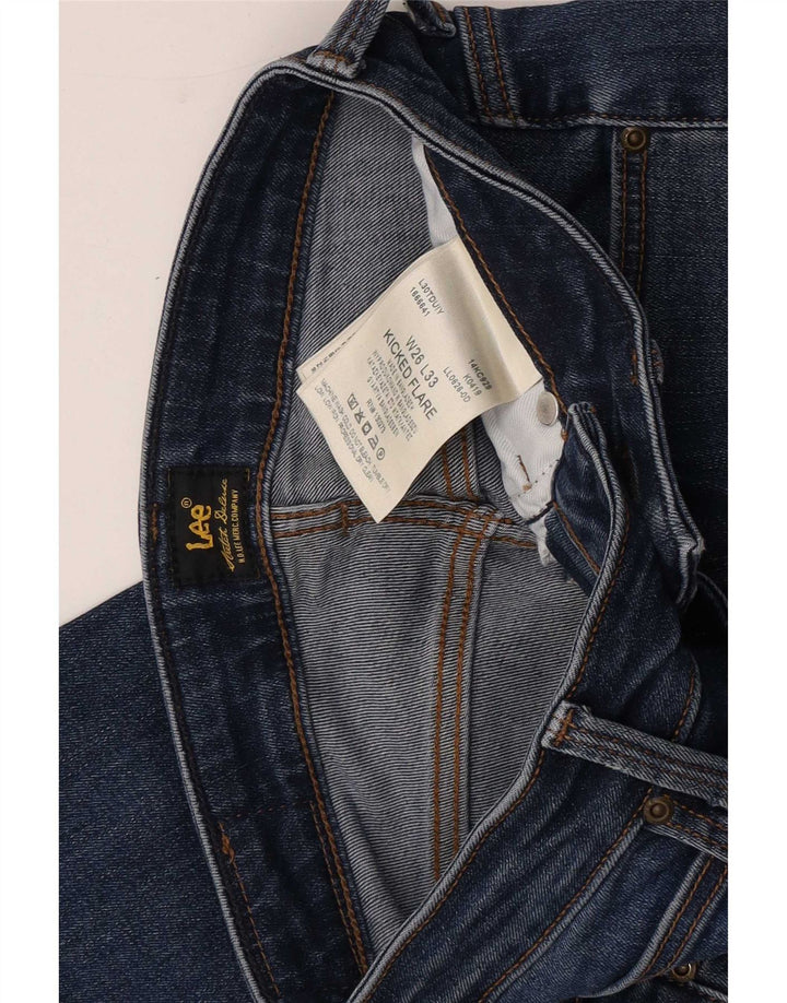 Lee Damen Kicked Flare Flared Jeans W26 L26 Blaue Baumwolle
