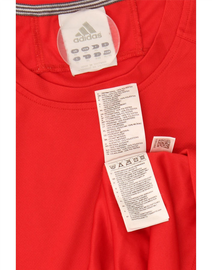 Adidas Damen Climalite Weste Top UK 18 XL Rot Polyester