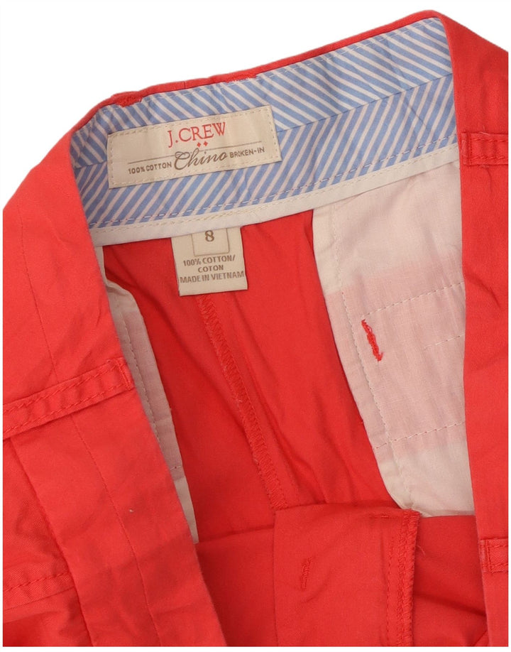 J. Crew Damen Chinoshorts US 8 Medium W34 Rote Baumwolle