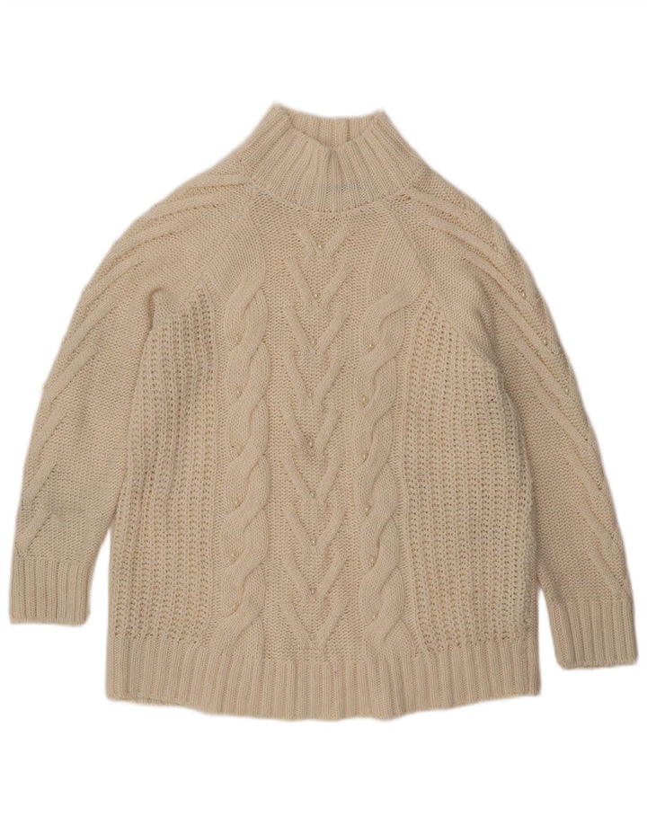 Marks & Spencer Damen-Pullover mit Rollkragen, Gr. 40, Gr. Off White