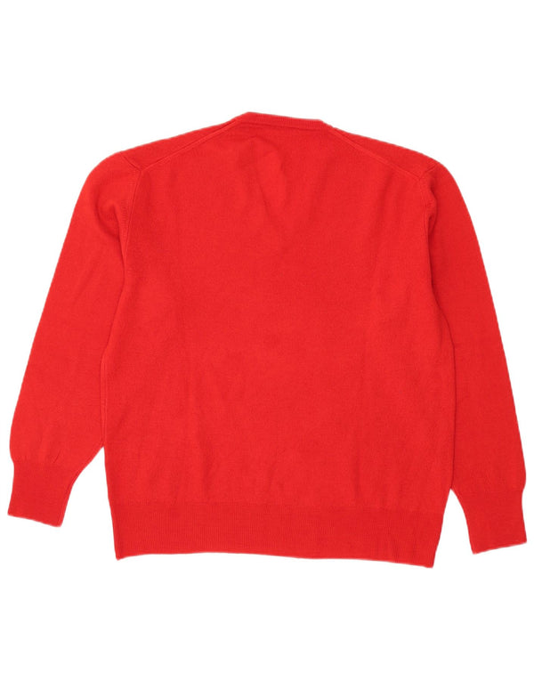 Cacharel Damen Pullover mit V-Ausschnitt IT 48 XL Rote Wolle