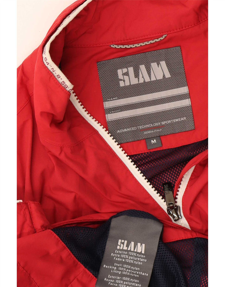 Slam Damen Regenjacke UK 14 Mittelrotes Nylon