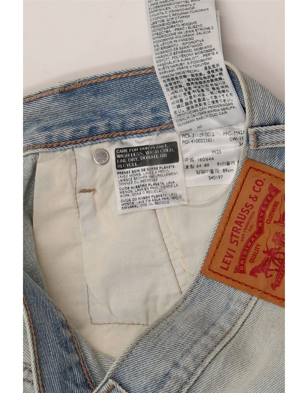 Levi's Damen Jeansshorts W25 XS Blaue Baumwolle