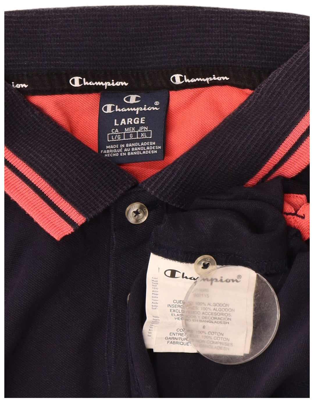 Champion Herren-Poloshirt, groß, marineblau, Baumwolle