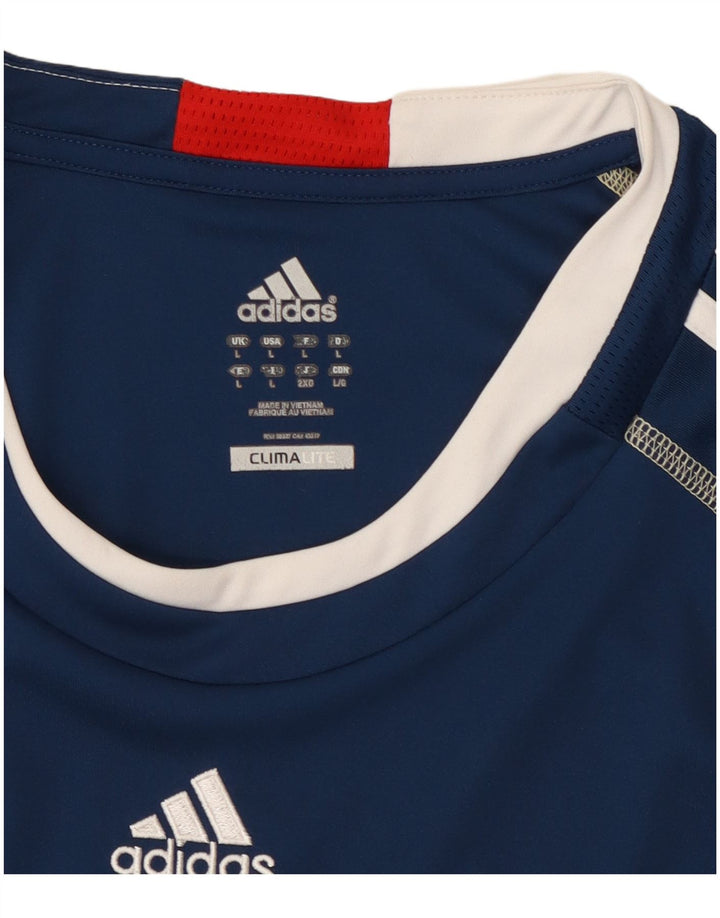 Adidas Herren Climalite T-Shirt Top Large Marineblau Polyester