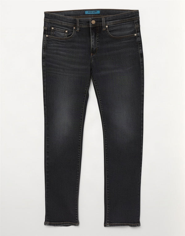 Pierre Cardin Herren Lyon Tapered Jeans W32 L32 Marineblaue Baumwolle
