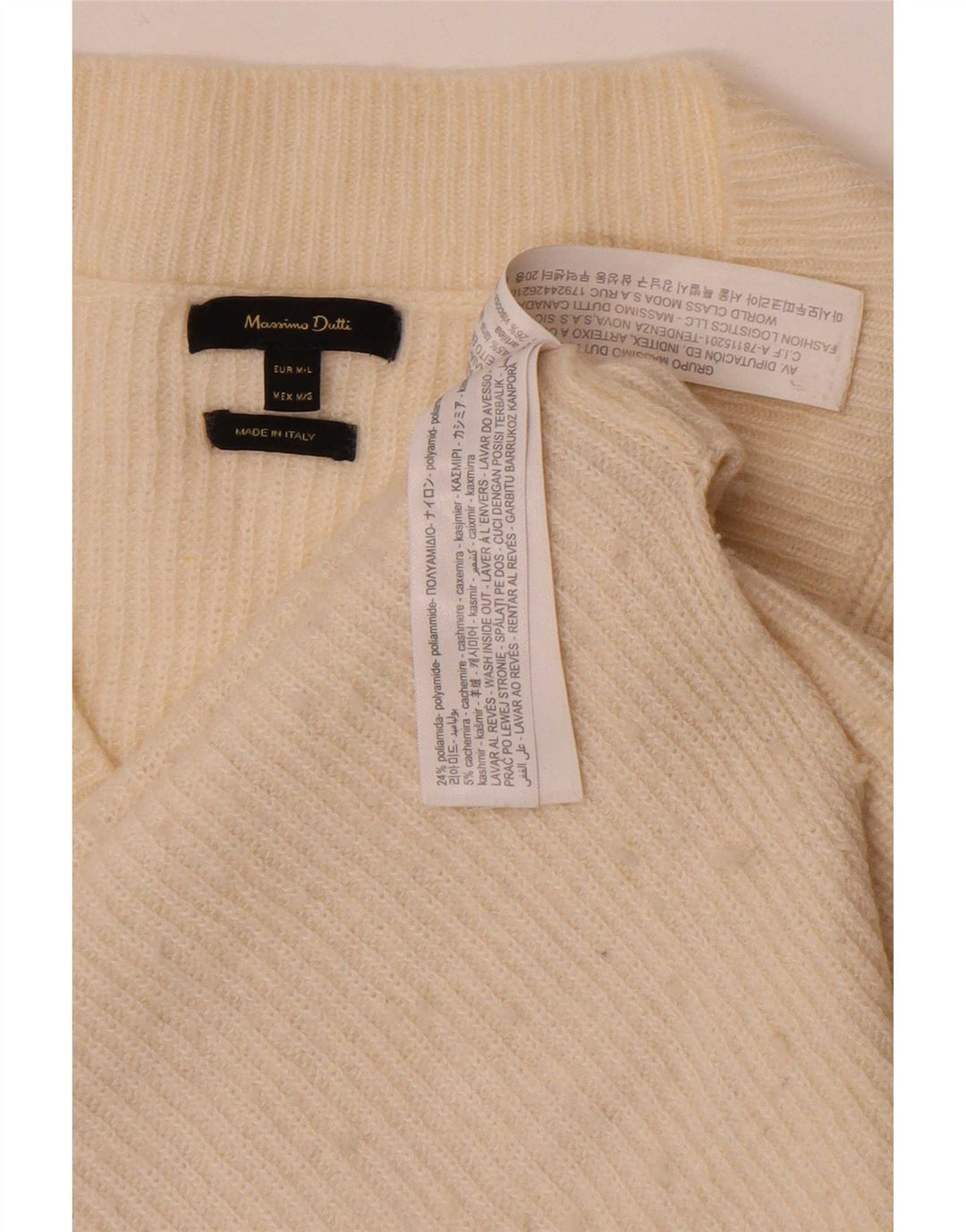 Massimo Dutti Damen Weste Top UK 14 Medium Off White Polyamid