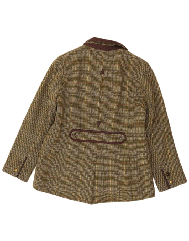 Joules Country-Jacke für Damen, UK 16, groß, grün karierte Wolle