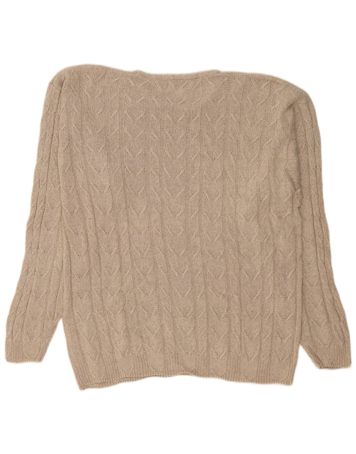 RETREAT Herren-Pullover mit Rundhalsausschnitt, groß, beige Baumwolle