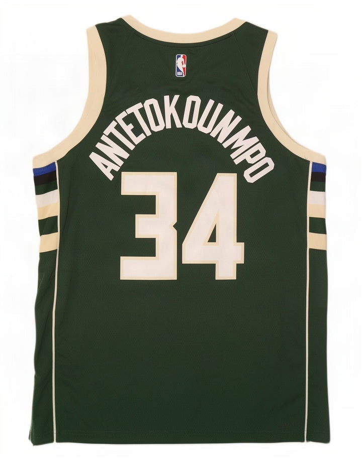 Nike Herren Milwaukee 34 Grafik-Weste-Oberteil, großes grünes Farbblock-Polyester
