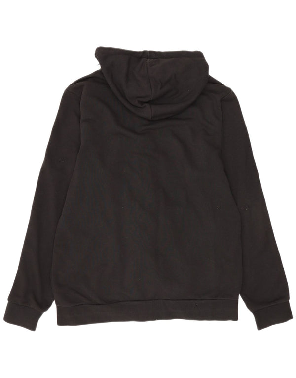 Adidas Herren-Kapuzenpullover mit Reißverschluss, groß, aus schwarzer Baumwolle