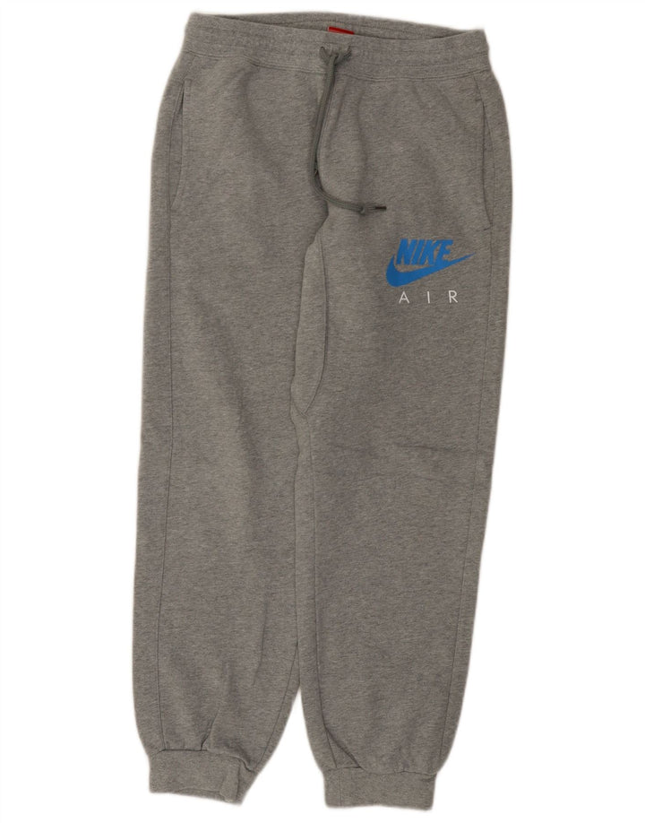 NIKE Damen-Trainingshose mit Grafik, Jogginghose, UK 14, mittelgraue Baumwolle