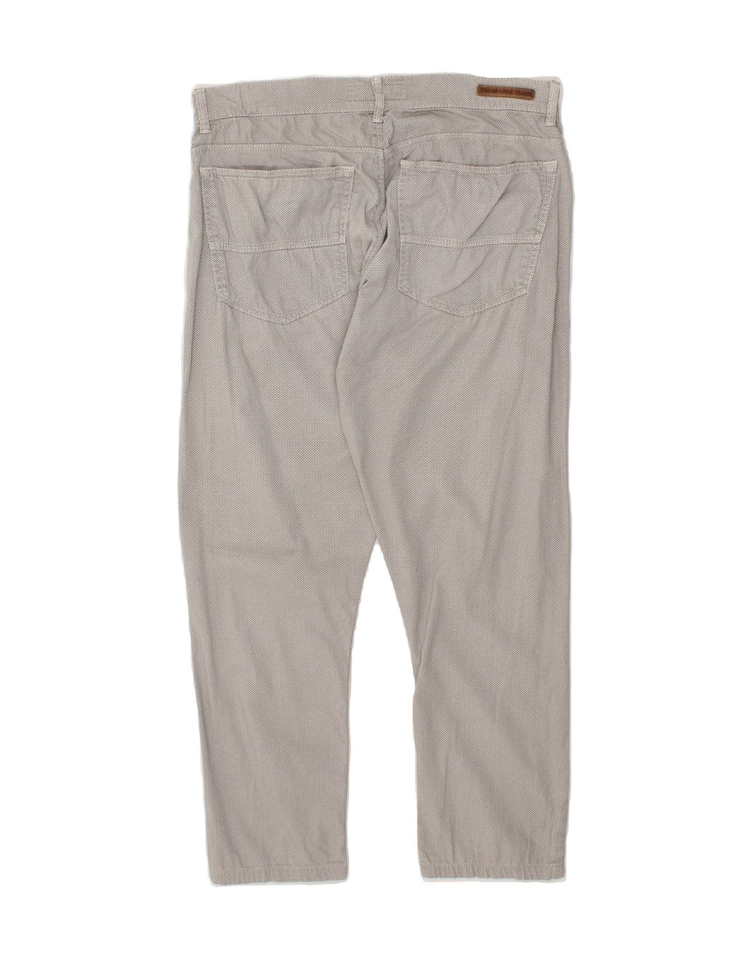 TRUSSARDI Mens Slim Cropped Trousers W33 L26 Grey Geometric Vintage Trussardi and Second-Hand Trussardi from Messina Hembry 