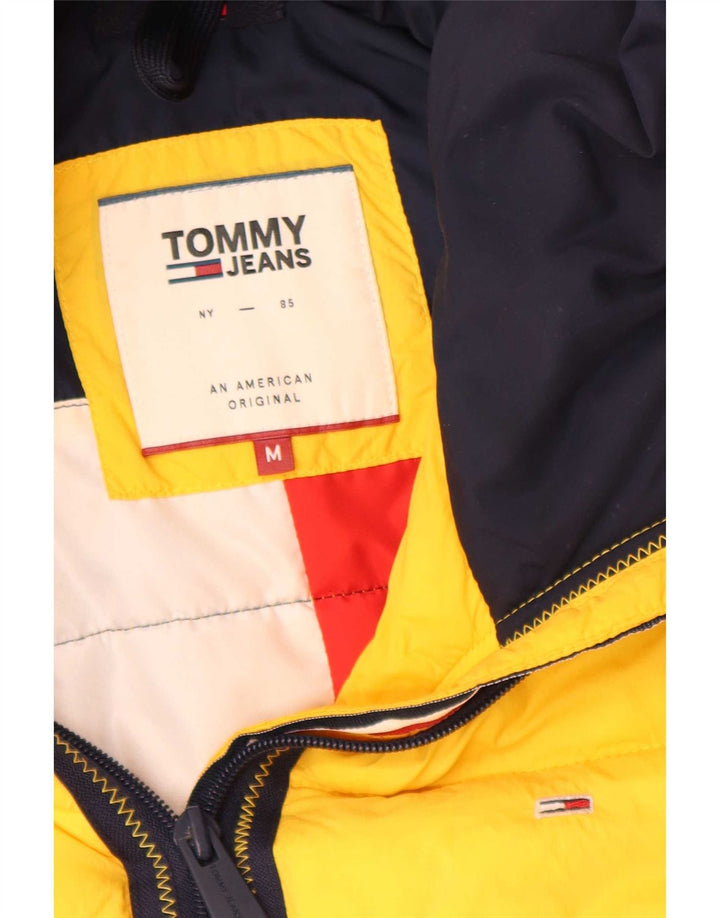 Tommy Hilfiger Herren-Jacke mit Kapuze, reguläre Passform, gepolstert, UK 38, Mittelgelb