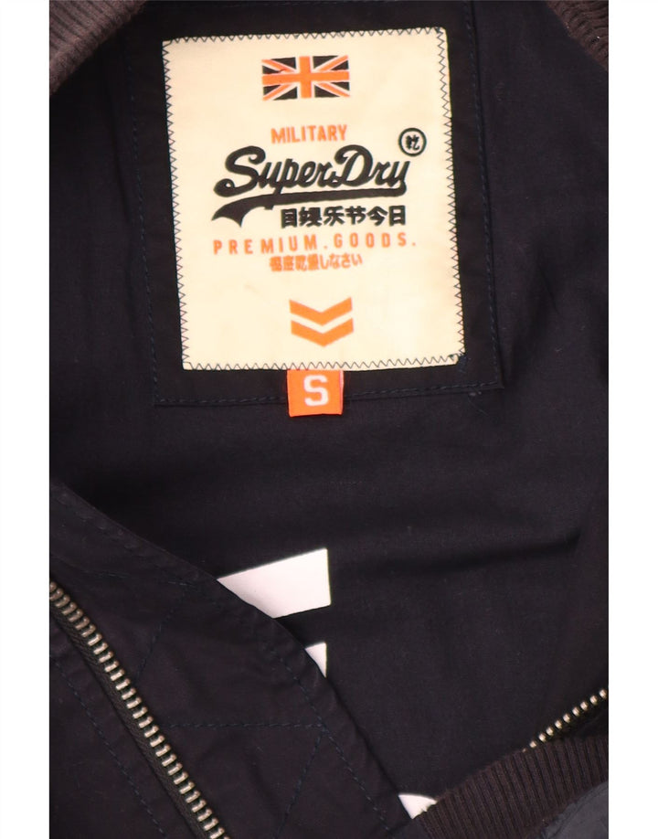 Superdry Herren Bomberjacke UK 36 Small Marineblau