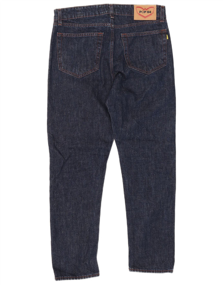 POP 84 Herren Straight Jeans W31 L26 Marineblau Baumwolle