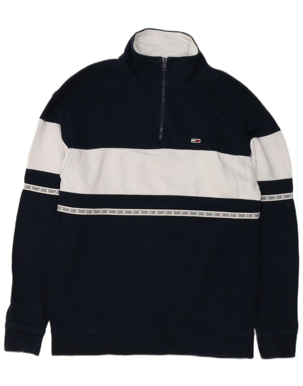Tommy Hilfiger Herren-Sweatshirt mit Grafik, klein, Marineblau, Farbblock