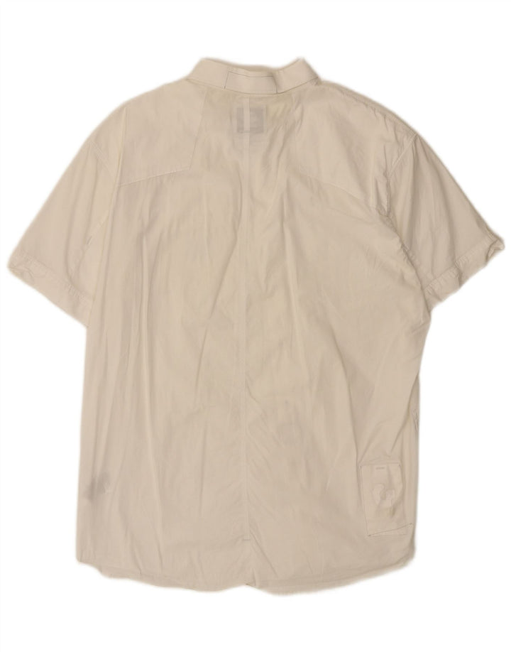 G-STAR Mens Short Sleeve Shirt 2XL White Cotton