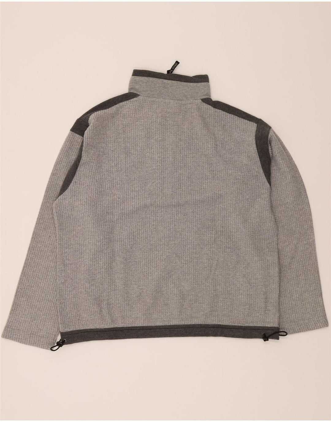 ARENA Womens Oversized Zip Neck Sweatshirt Jumper UK 14 Large Grey Cotton Vintage Arena and Second-Hand Arena from Messina Hembry 