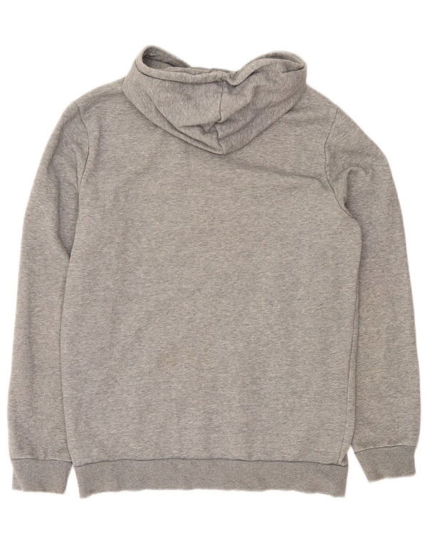 Puma Womens Graphic Oversized Hoodie Pullover UK 10 Small Grau gefleckte Baumwolle