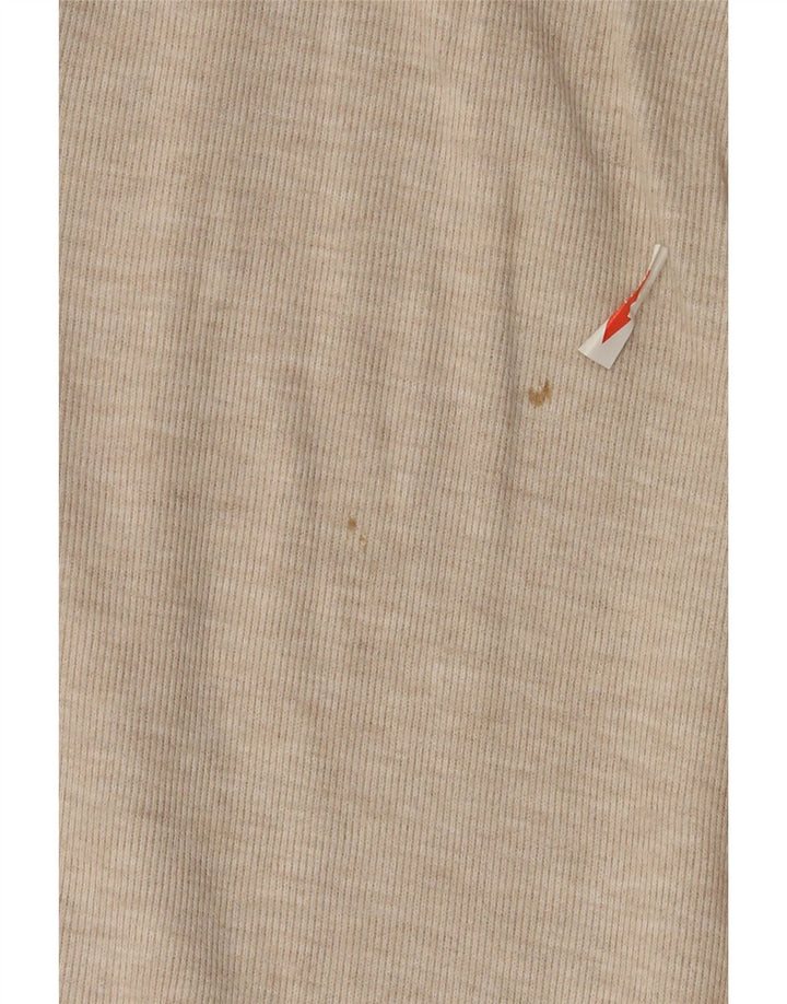 Zara Damen-Trainingshose mit weitem Bein, UK 12, mittelbeigefarbenes Polyester