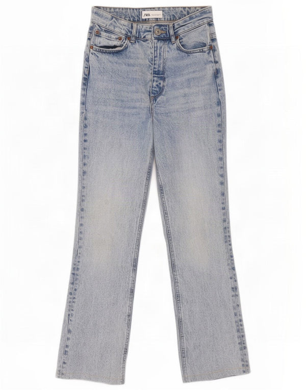 Zara Damen Bootcut Jeans EU 36 XS W26 L29 Blau