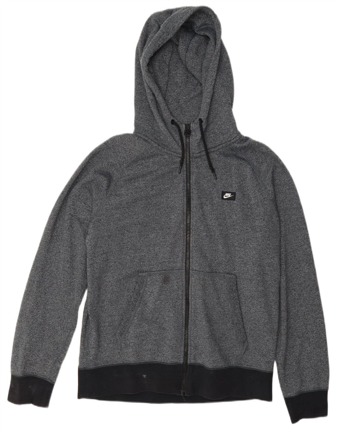 Nike Herren-Kapuzenpullover mit Reißverschluss, mittelmarineblau gefleckte Baumwolle
