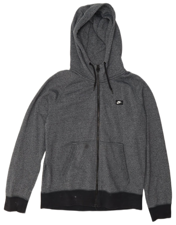 Nike Herren-Kapuzenpullover mit Reißverschluss, mittelmarineblau gefleckte Baumwolle