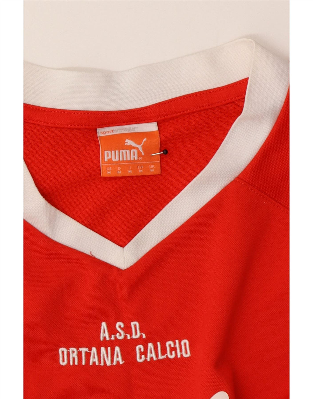 Puma Herren Grafik-T-Shirt-Oberteil Mittelroter Farbblock