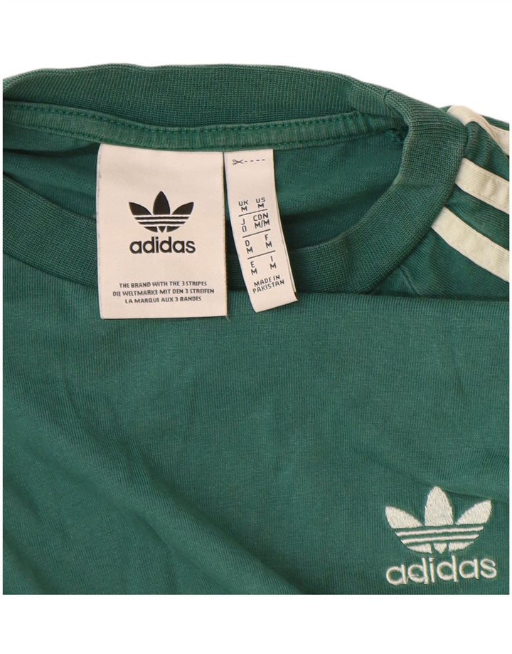 Adidas Herren Top Langarm mittelgrüne Baumwolle