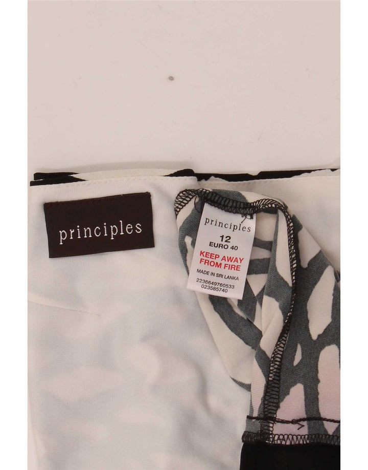 Principles A-Linien-Kleid mit abstraktem Muster für Damen, Größe 42, mittelschwarz