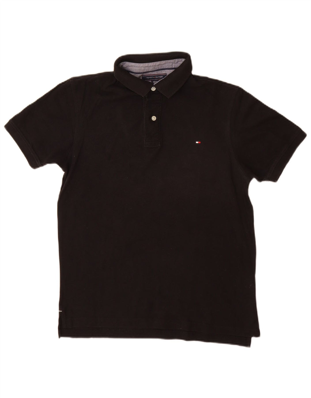Tommy Hilfiger Herren-Poloshirt, große schwarze Baumwolle