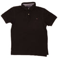 Tommy Hilfiger Herren-Poloshirt, große schwarze Baumwolle