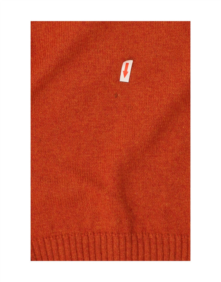 Bugatti Herren-Pullover mit V-Ausschnitt, XL, orangefarbene Lammwolle