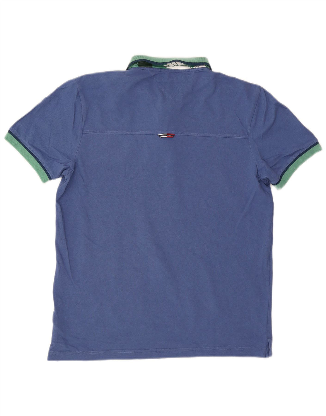 TOMMY HILFIGER Herren-Poloshirt mit normaler Passform, mittelblaue Baumwolle