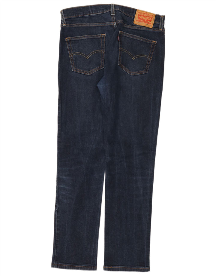LEVI'S Herren 511 Slim Jeans W34 L32 Marineblaue Baumwolle