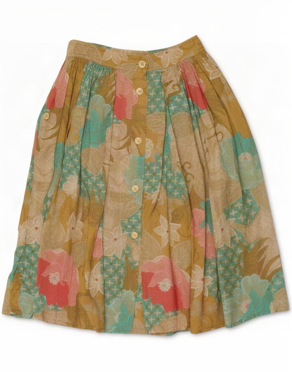 Marella Womens Flared Skirt UK 10 Small W24 Multicoloured Floral Bohemian