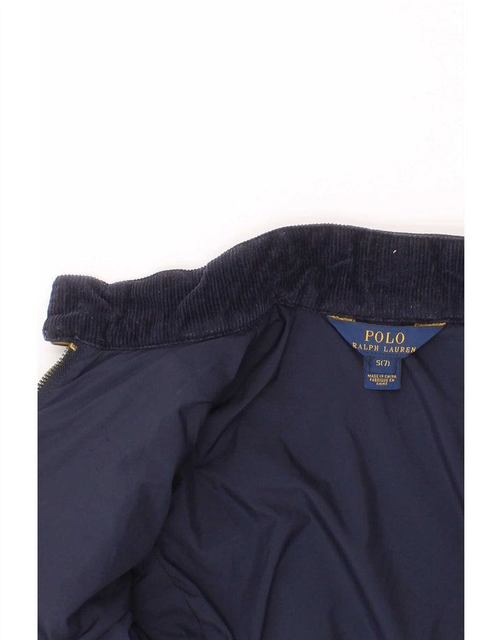 Polo Ralph Lauren Steppjacke für Mädchen, 6–7 Jahre, Größe S, Marineblau, Polyester