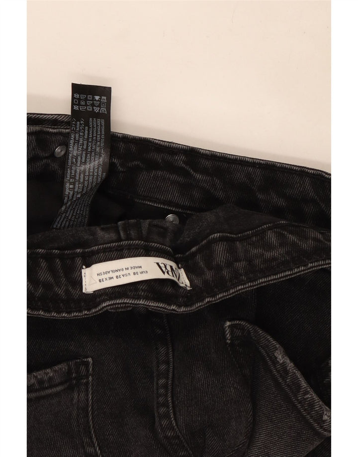 Zara Herren Jeansshorts EU 38 Small W30 Schwarze Baumwolle