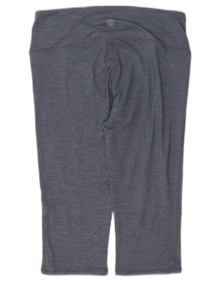 ATHLETA Womens Capri Leggings UK 10 Small Blue Flecked Nylon