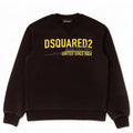 Dsquared2 Jungen-Sweatshirt mit Grafik, 9–10 Jahre, schwarze Baumwolle