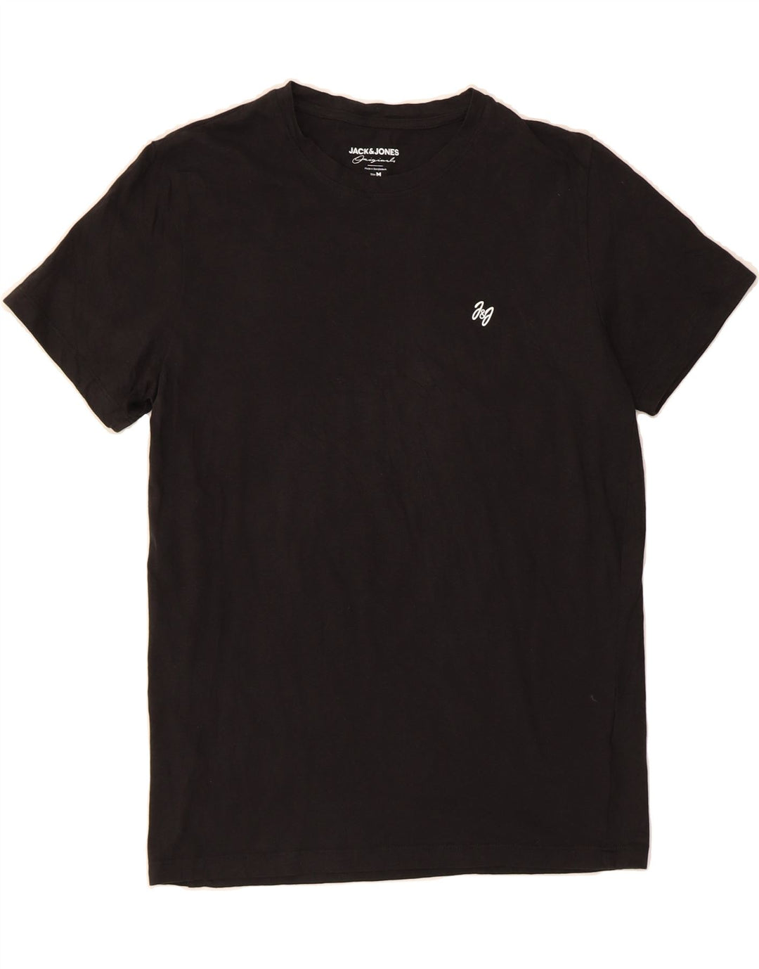 JACK & JONES Mens T-Shirt Top Medium Black Cotton Vintage Jack & Jones and Second-Hand Jack & Jones from Messina Hembry 