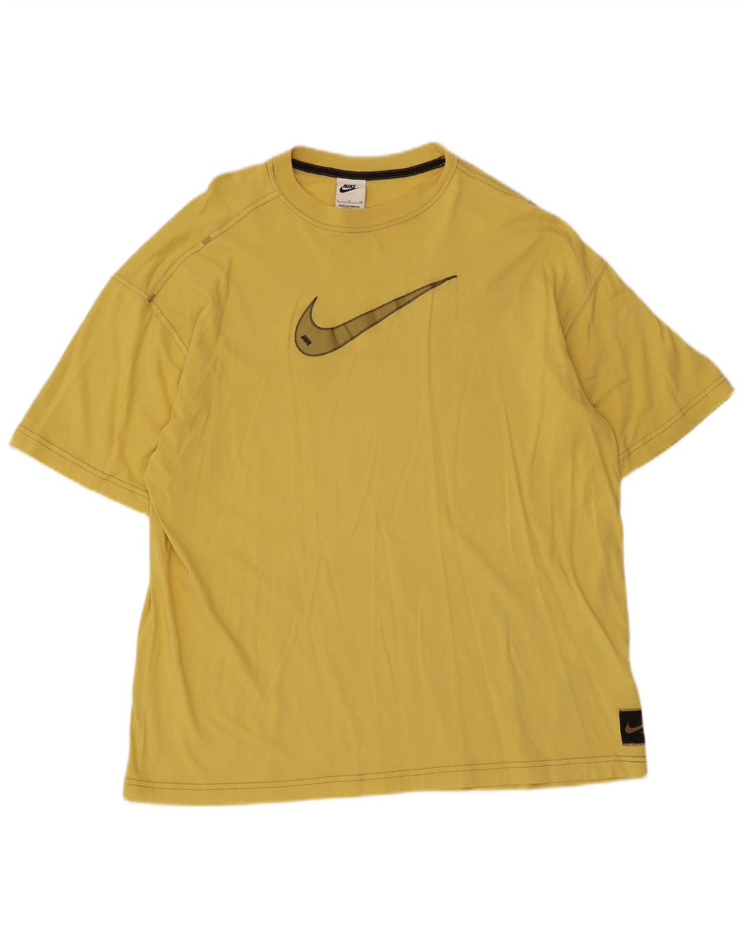 Nike Herren-T-Shirt mit Grafik, Größe S, Gelb, Baumwolle