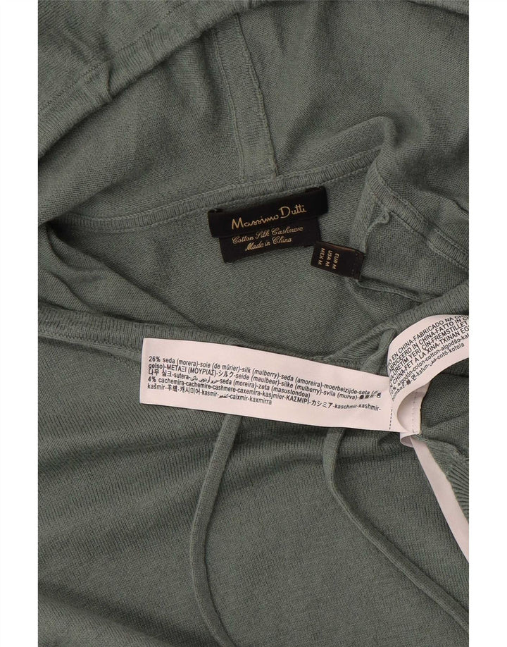 Massimo Dutti Herren-Kapuzenpullover aus mittelgrüner Baumwolle
